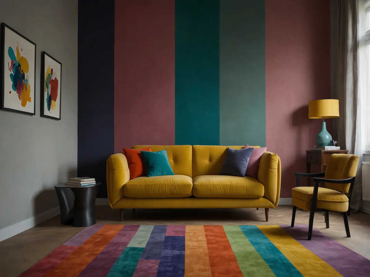 Oltre il bianco: la riscossa del colore per un salotto pieno di personalità